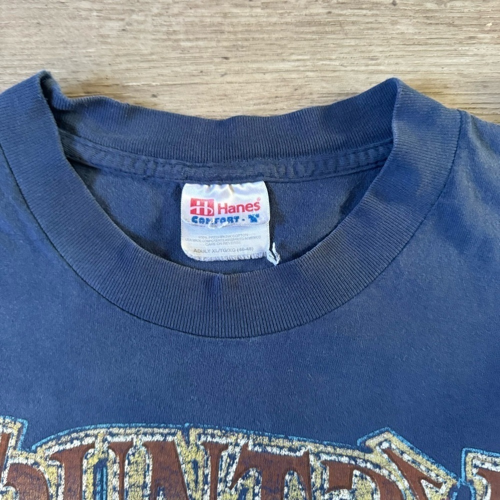 Vintage 90s Country Till The Day I Die blue graphic t-shirt Hanes tagged Men XL - Picture 5 of 5